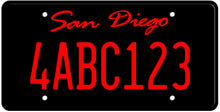 Afbeelding in Gallery-weergave laden, CALIFORNIA BLACK LICENSE PLATE - SAN DIEGO SHOW PLATE