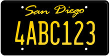 Afbeelding in Gallery-weergave laden, CALIFORNIA BLACK LICENSE PLATE - SAN DIEGO SHOW PLATE