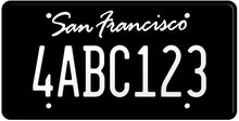 Load image into Gallery viewer, CALIFORNIA BLACK LICENSE PLATE - SAN FRANCISCO SHOW PLATE