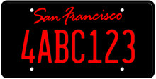 Load image into Gallery viewer, CALIFORNIA BLACK LICENSE PLATE - SAN FRANCISCO SHOW PLATE