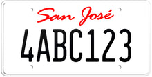 Afbeelding in Gallery-weergave laden, CALIFORNIA WHITE LICENSE PLATE - SAN JOSE SHOW PLATE