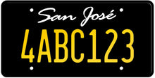 Load image into Gallery viewer, CALIFORNIA BLACK LICENSE PLATE - SAN JOSE SHOW PLATE