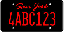 Load image into Gallery viewer, CALIFORNIA BLACK LICENSE PLATE - SAN JOSE SHOW PLATE