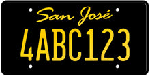 Load image into Gallery viewer, CALIFORNIA BLACK LICENSE PLATE - SAN JOSE SHOW PLATE