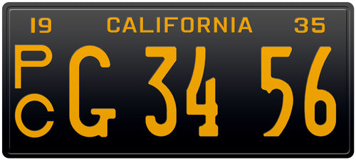 1935 California Commercial License Plate