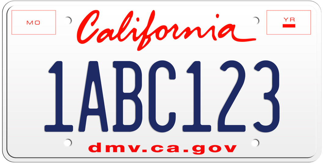 2022 CALIFORNIA DMV.CA.GOV LICENSE PLATE 6