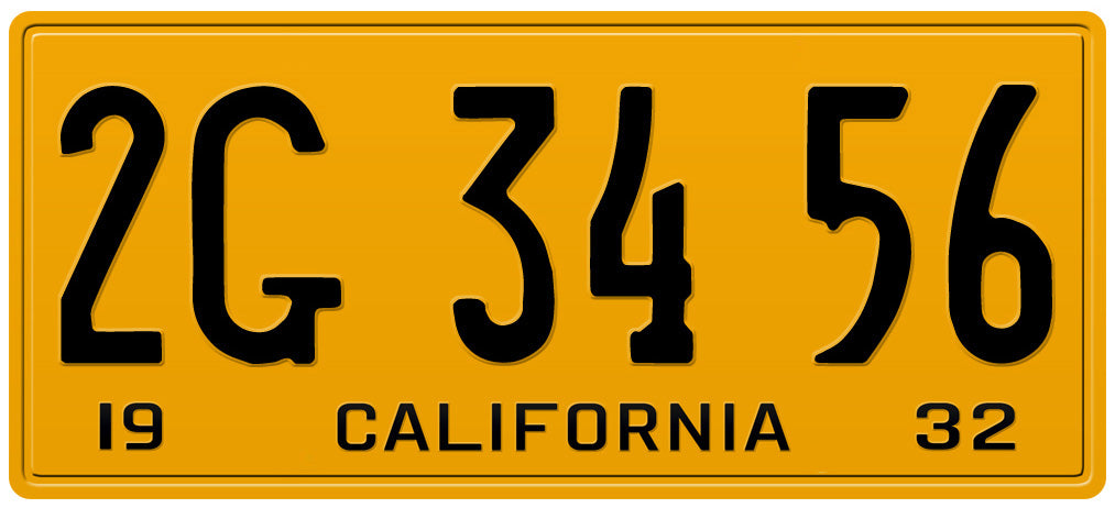 1932 CALIFORNIA LICENSE PLATE