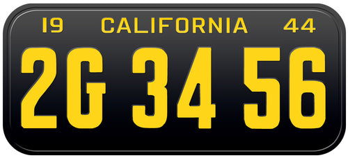 1944 CALIFORNIA LICENSE PLATE 6