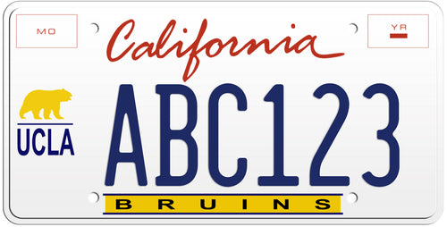 CALIFORNIA UCLA BRUINS LICENSE PLATE