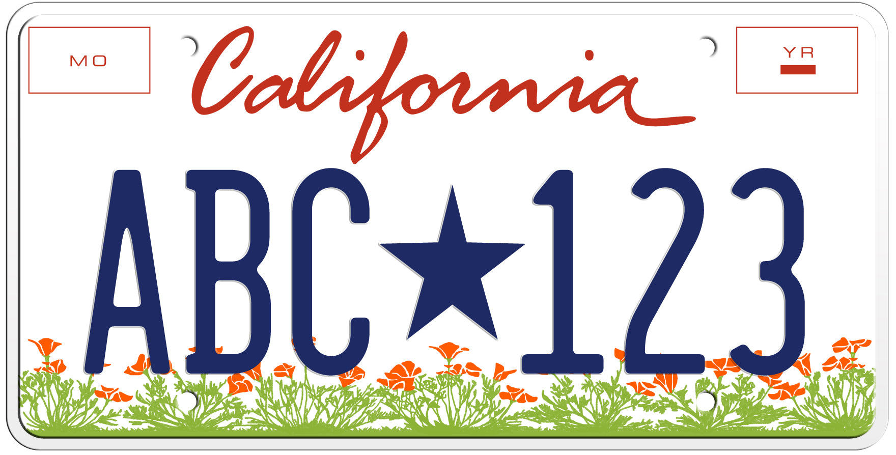 カリフォルニア児童信託基金ライセンスプレート (スターサイン) 6