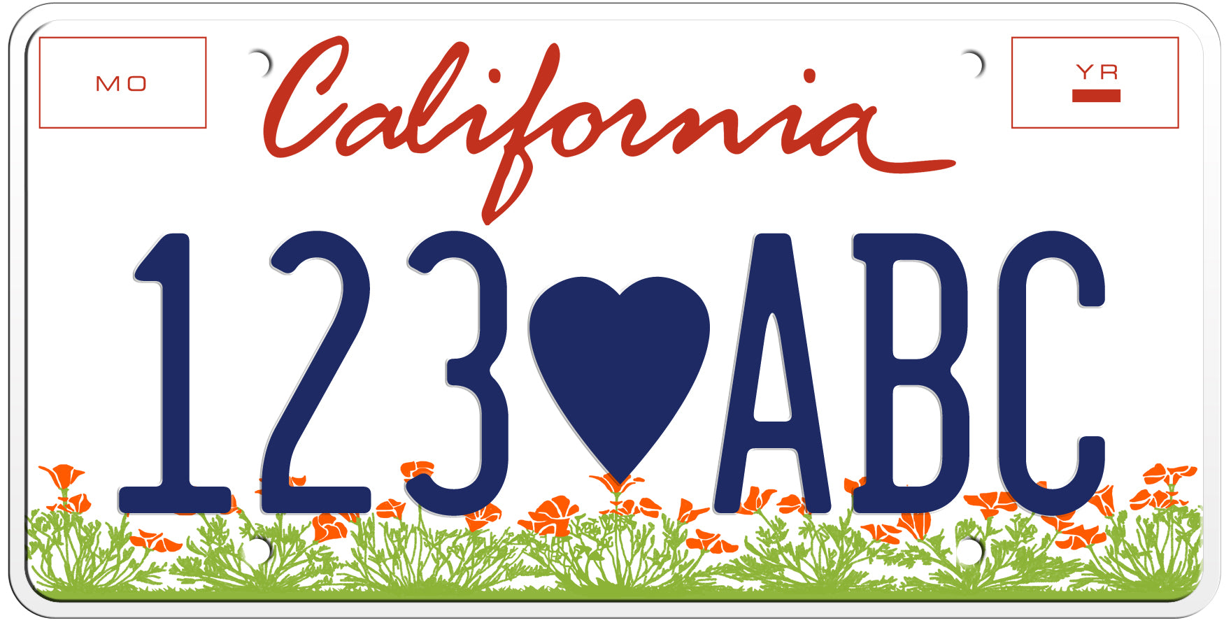 CALIFORNIA CHILDREN'S TRUST FUND LICENSE PLATE (HEART SIGN) 6