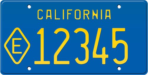 1972 STATE EXEMPT CALIFORNIA LICENSE PLATE