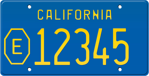 1985 COUNTY EXEMPT CALIFORNIA LICENSE PLATE