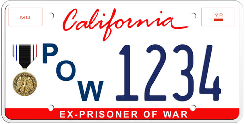 CALIFORNIA EX-PRISONER OF WAR LICENSE PLATE