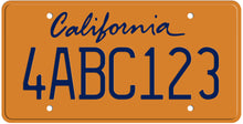 Load image into Gallery viewer, CALIFORNIA YELLOW LICENSE PLATE
