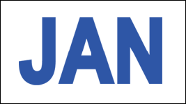 MONTH JANUARY / JAN STICKER ON CALIFORNIA LICENSE PLATE