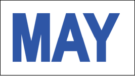MONTH MAY / MAY STICKER ON CALIFORNIA LICENSE PLATE