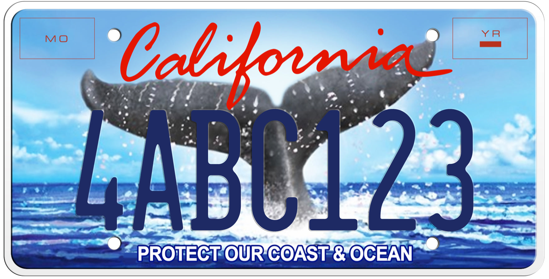 CALIFORNIA PROTECT OUR COAST & OCEAN LICENSE PLATE 6
