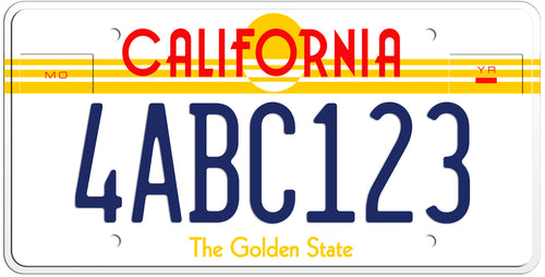 1986 CALIFORNIA THE GOLDEN STATE LICENSE PLATE