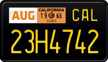 Load image into Gallery viewer, 1963 CALIFORNIA MOTORCYCLE LICENSE PLATE
