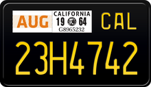 Load image into Gallery viewer, 1964 CALIFORNIA MOTORCYCLE LICENSE PLATE
