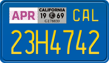 Load image into Gallery viewer, 1969 CALIFORNIA MOTORCYCLE LICENSE PLATE
