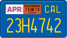 Load image into Gallery viewer, 1970 CALIFORNIA MOTORCYCLE LICENSE PLATE
