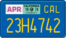 Load image into Gallery viewer, 1974 CALIFORNIA MOTORCYCLE LICENSE PLATE
