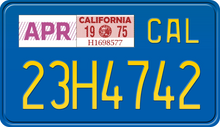 Load image into Gallery viewer, 1975 CALIFORNIA MOTORCYCLE LICENSE PLATE
