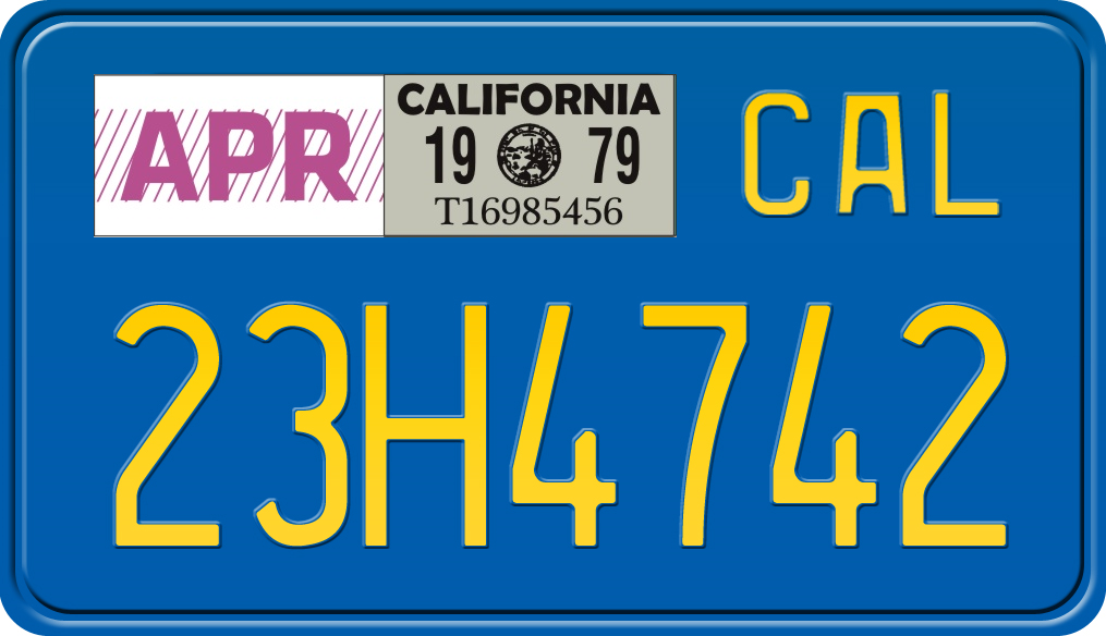 1979 CALIFORNIA MOTORCYCLE LICENSE PLATE