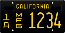 Load image into Gallery viewer, 1963 CALIFORNIA MFG (MANUFACTURER) LICENSE PLATE 6&quot;x12&quot; (156.5mm x 305mm) - California License Plate
