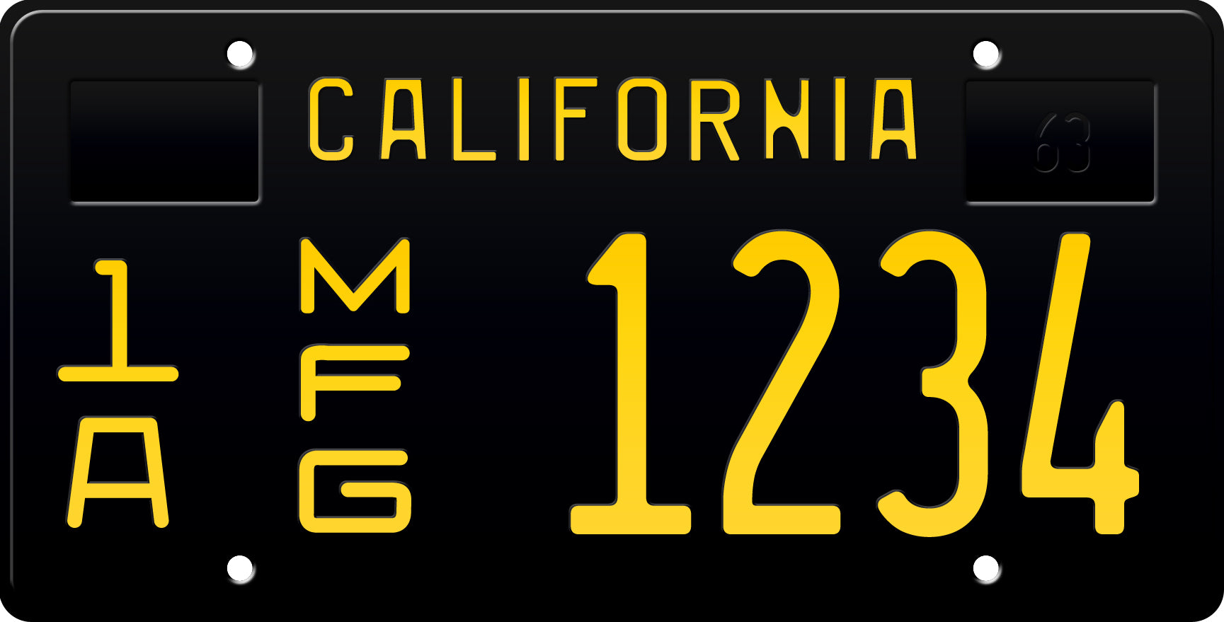 ハチロク　FINALIST刻印 1963 CALIFORNIA MFG (MANUFACTURER) LICENSE PLATE 6
