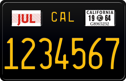 1964 CALIFORNIA MOTORCYCLE LICENSE PLATE