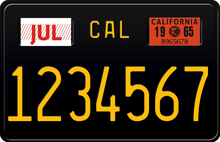 Load image into Gallery viewer, 1965 CALIFORNIA MOTORCYCLE LICENSE PLATE
