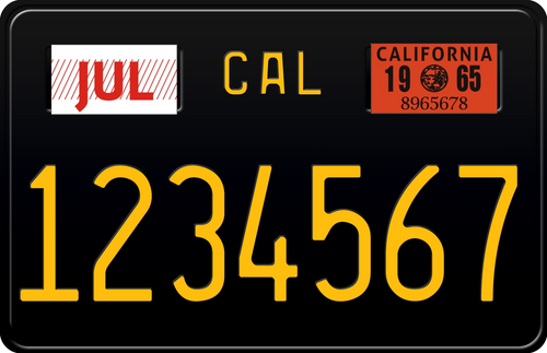 1965 CALIFORNIA MOTORCYCLE LICENSE PLATE