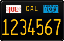 Load image into Gallery viewer, 1967 CALIFORNIA MOTORCYCLE LICENSE PLATE
