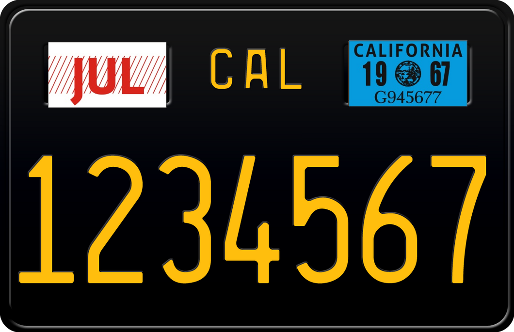 1967 CALIFORNIA MOTORCYCLE LICENSE PLATE