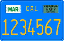 Load image into Gallery viewer, 1971 CALIFORNIA MOTORCYCLE LICENSE PLATE
