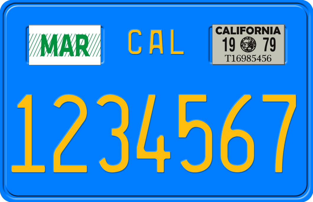 1979 CALIFORNIA MOTORCYCLE LICENSE PLATE