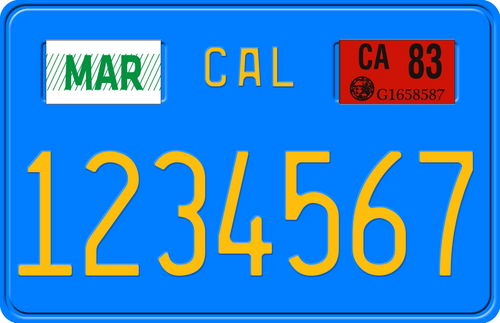 1983 CALIFORNIA MOTORCYCLE LICENSE PLATE