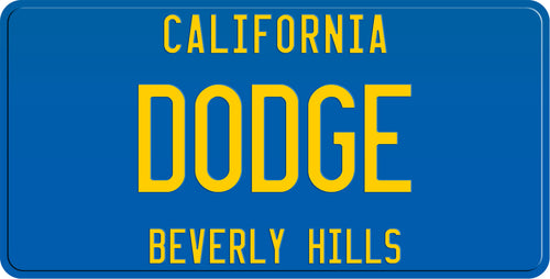 CALIFORNIA BLUE LICENSE PLATE IN TWO LINES - SHOW PLATE