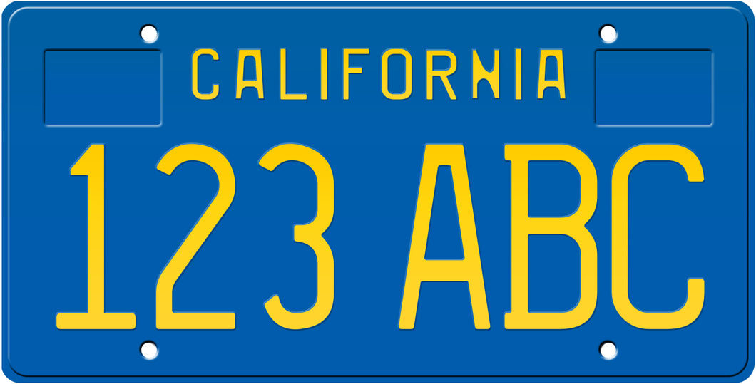 1972 CALIFORNIA LICENSE PLATE