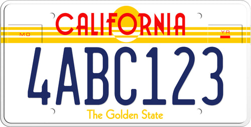 1982 CALIFORNIA THE GOLDEN STATE LICENSE PLATE