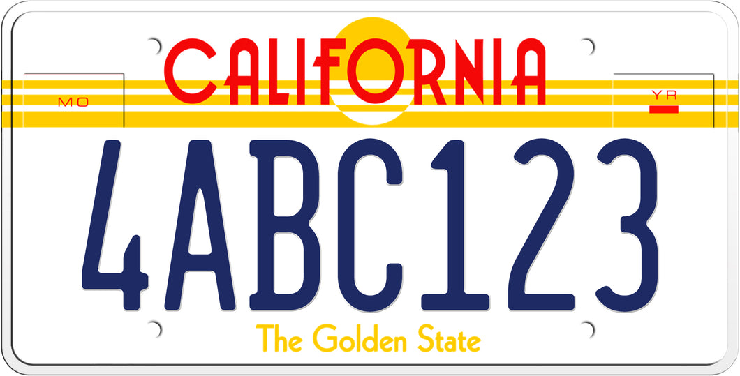 1985 CALIFORNIA THE GOLDEN STATE LICENSE PLATE