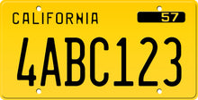 Load image into Gallery viewer, 1957 CALIFORNIA LICENSE PLATE 6&quot;x12&quot; (156.5mm x 305mm)

