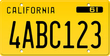 Load image into Gallery viewer, 1961 CALIFORNIA LICENSE PLATE 6&quot;x12&quot; (156.5mm x 305mm)
