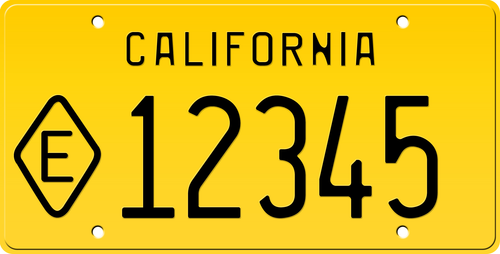 1957 STATE EXEMPT CALIFORNIA LICENSE PLATE