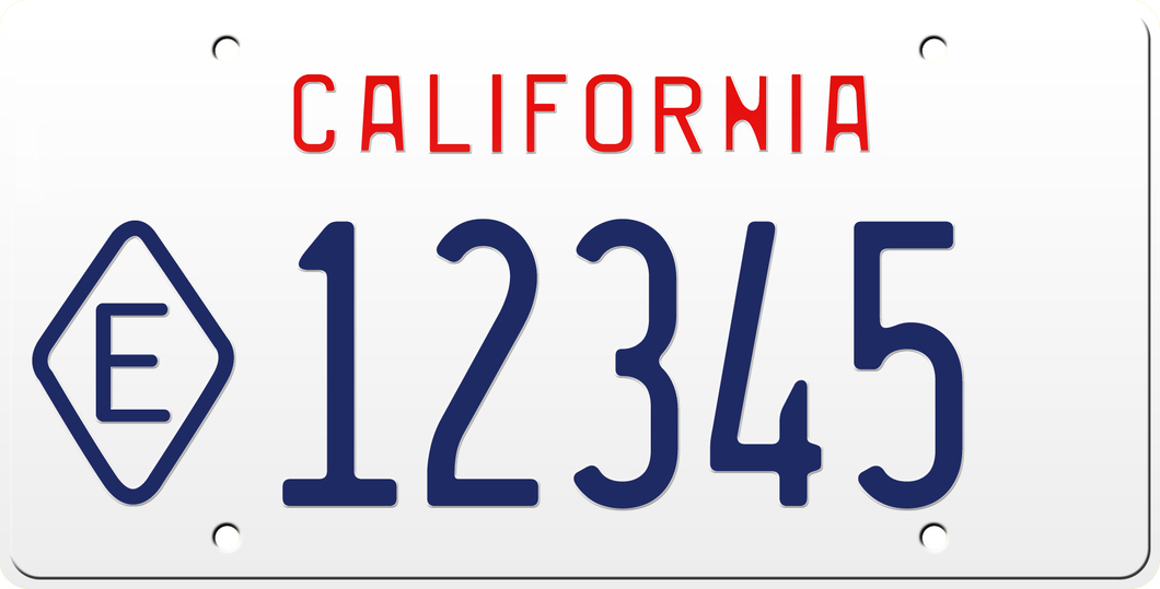 1990 STATE EXEMPT CALIFORNIA LICENSE PLATE