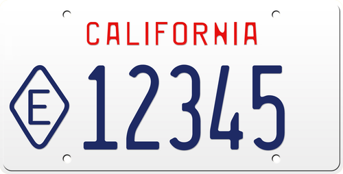 1988 STATE EXEMPT CALIFORNIA LICENSE PLATE