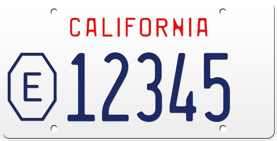 1987 COUNTY EXEMPT CALIFORNIA LICENSE PLATE